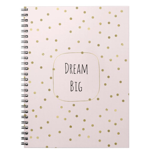 Carnet Pink Blush Gold Sparkle Confetti Inspiration (Devant)