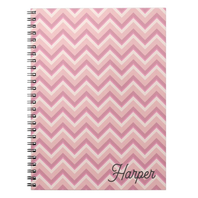 Carnet Pink Chevron Pretty Notebook (Devant)