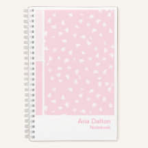 Pink Ditsy Floral Vertical Palette Notebook