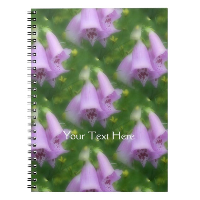 Carnet Pink Foxglove Flowers Nature (Devant)