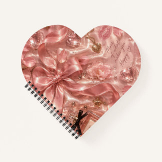 Carnet Pink Glamorous Heart Romantic SassySpiral Notebook