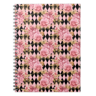 Carnet Pink Gold Floral Notebook