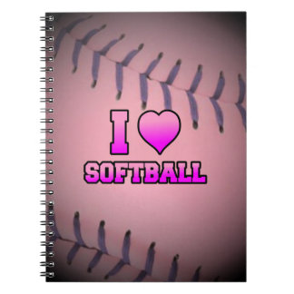 Carnet Pink I Love Softball