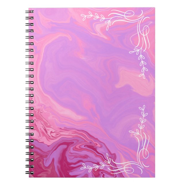 Carnet Pink Marble Aesthetic Notebook (Devant)