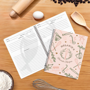 Carnet Pink & Olive Green Baking & Cooking Utensil Recipe