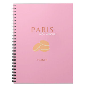 Carnet Pink Paris Travel Art Retro Art Preppy Art Décor