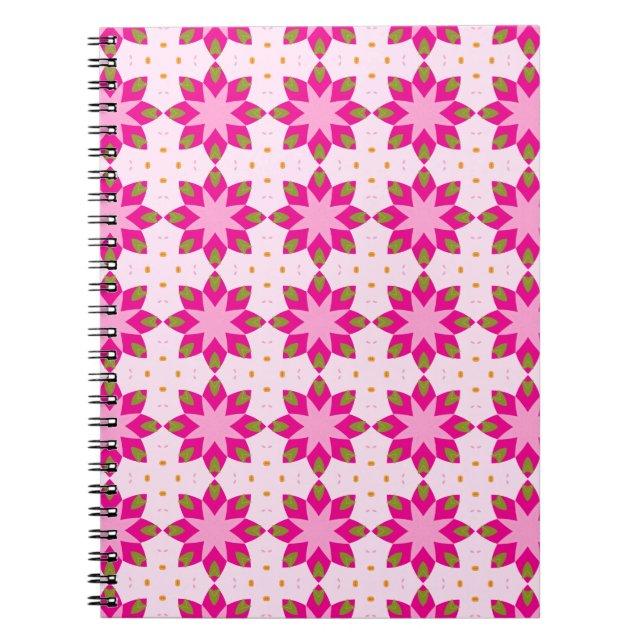 Carnet Pink Petal Mosaic pattern (Devant)