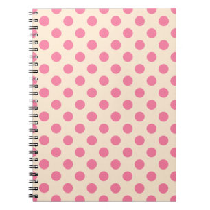 Carnet Pink polka dots on cream