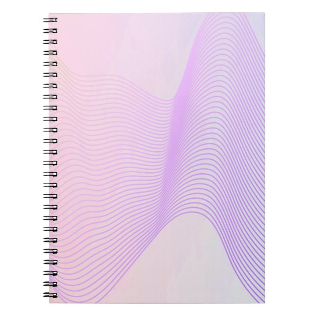 Carnet Pink & Purple Lined Waves Notebook (Devant)