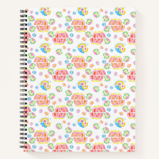 Carnet Pink rainbows and Swirls