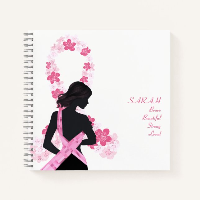 Carnet Pink Sakura Cancer du sein Survivant Amis Soutien (Devant)