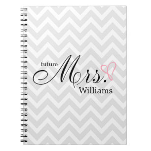 Carnet Pink Scribbled Heart Future Mme la Wedding planner