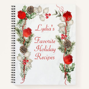 Carnet Pins de Noël et baies Recette de vacances