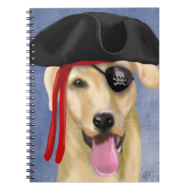 Carnet Pirate du Labrador jaune (Devant)