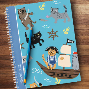Carnet Pirate Motif de chat pour l'école pour enfants