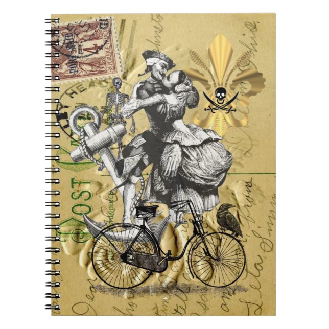 Carnet pirate vapeur vintage (Devant)