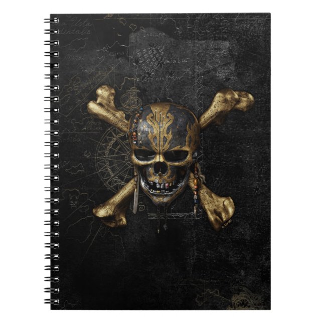 Carnet Pirates du crâne et des os croisés des Caraïbes (Devant)