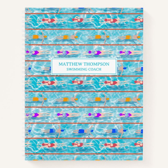 Carnet Piscine Piscine Coach Équipe (Devant)
