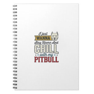 Carnet Pitbull Vintage Restez À La Maison Et Chill Amoure