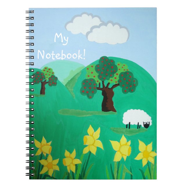 Carnet pittoresque illustration amusante de mouton mignon (Devant)