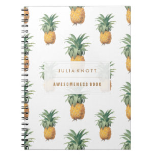 Carnet PixDezines Ananas Vintage/DO-IT-YOURSELF arrière -