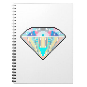 Carnet Pixel art gem diamant