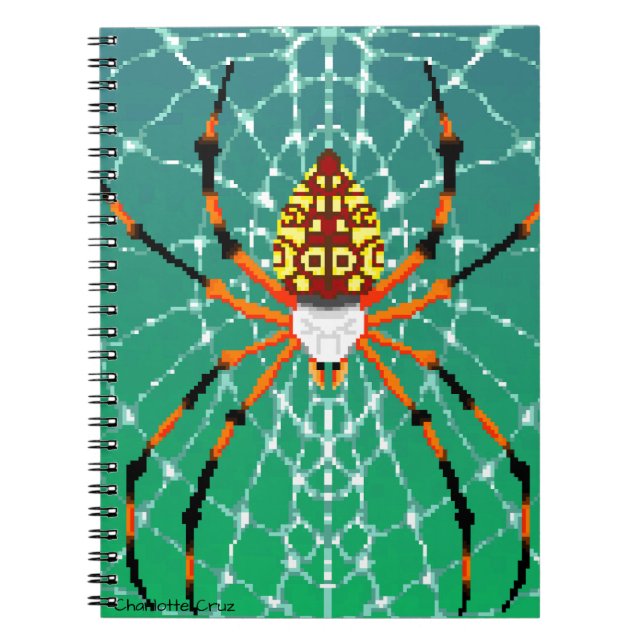 Carnet Pixel banana spider (Devant)