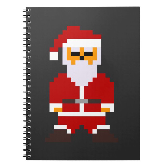 Carnet Pixel Pose Père Noël (Devant)