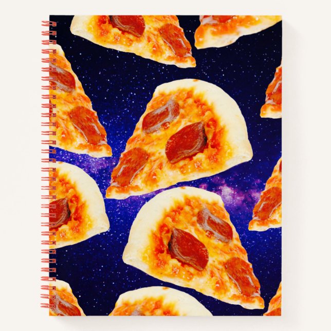 Carnet Pizza Slice dans l'espace - Taille personnalisée e (Devant)