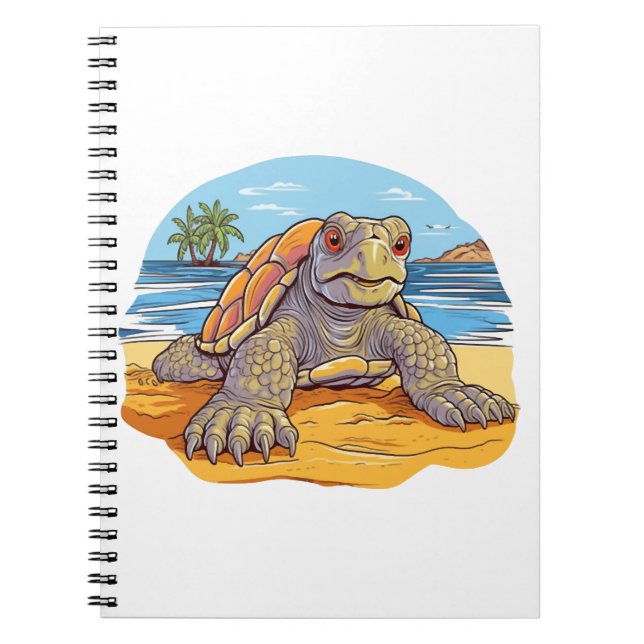 Carnet Plage de Turtle Cartoon (Devant)