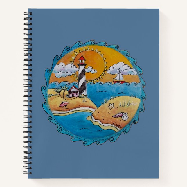 Carnet Plage d'été amusant soleil bord de mer côte (Devant)