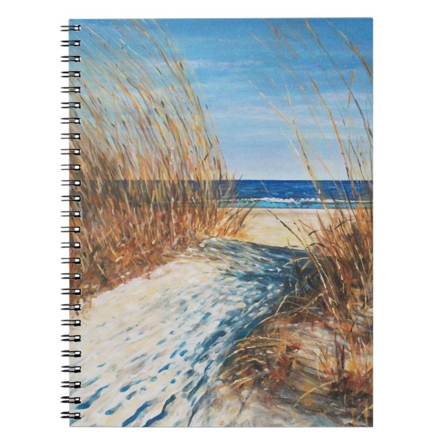 Carnet Plage Dunes De Sable Côté Art Peint (Devant)