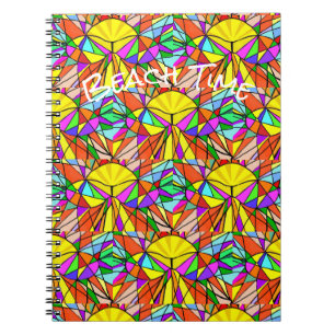 Carnet Plage Temps Retro Trendy Été Multicolore