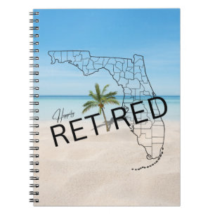 Carnet Plage tropicale et palmier de Floride à la retrait