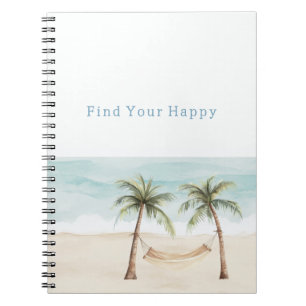 Carnet Plage Trouvez Votre Bonheur Palmiers Océan