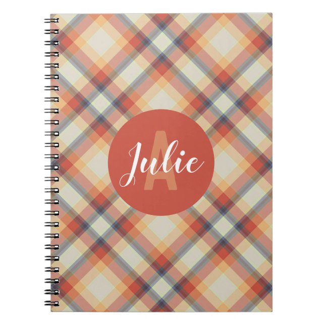 Carnet Plaid Automne Personnalisé (Devant)