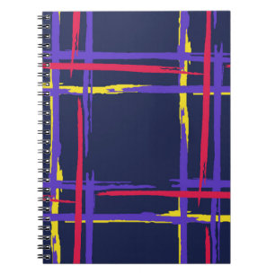 Carnet Plaid. Grunge Stripes Simples. Texture Abstraite w