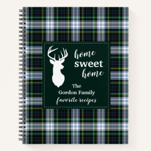 Carnet Plaid Tartan Clan Gordon Recettes de vacances fami