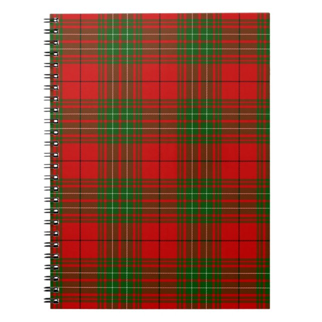 Carnet Plaid vert rouge de Comyn tartan (Devant)