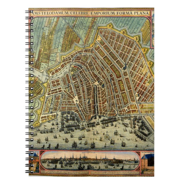 Carnet Plan antique de la rue d'Amsterdam, Pays-Bas (Devant)
