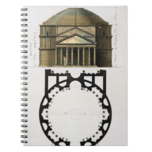 Carnet Plan au sol et façade du Panthéon, Rome, de