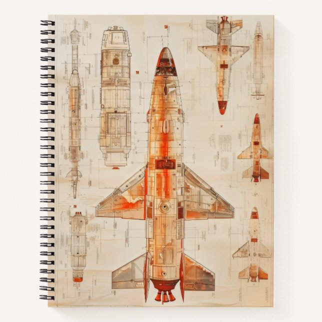 Carnet Plan de fusée de science-fiction (Devant)