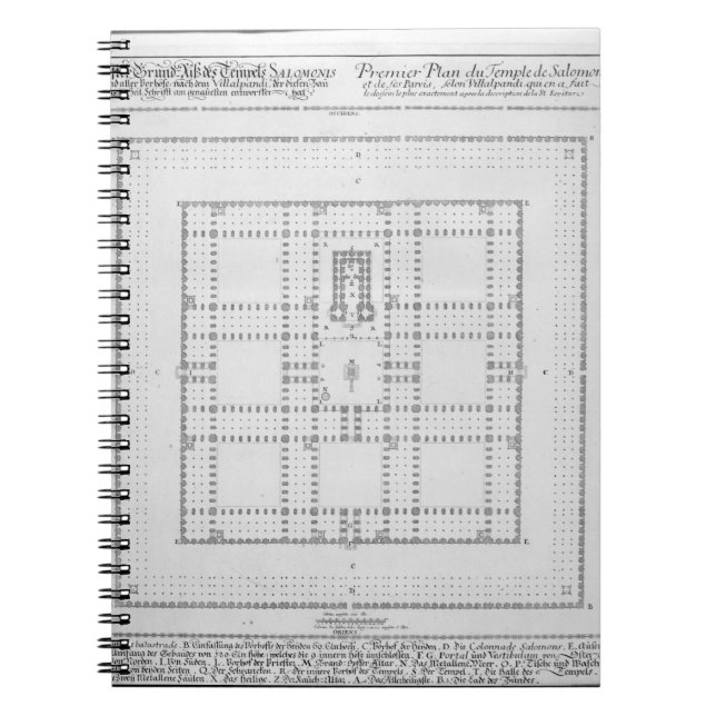 Carnet Plan du temple de Solomon, Jérusalem, de 'en (Devant)