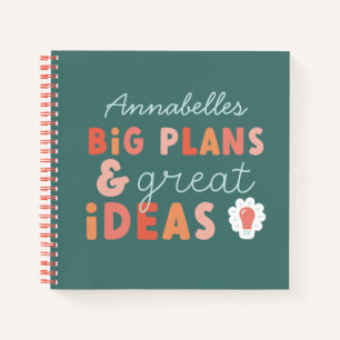 Carnet Plan et idées de typographie moderne et colorée