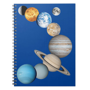 Carnet Planètes du système solaire (Couleur modifiable)