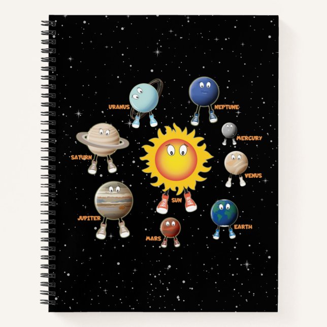 Carnet Planètes et le système solaire pour enfants (Devant)