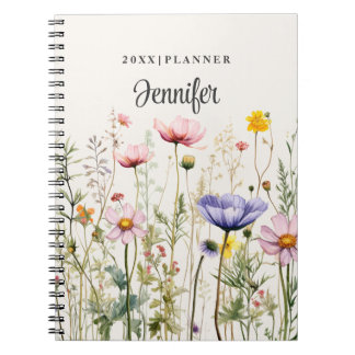 Carnet Planificateur de fleurs sauvages personnalisé | Bo