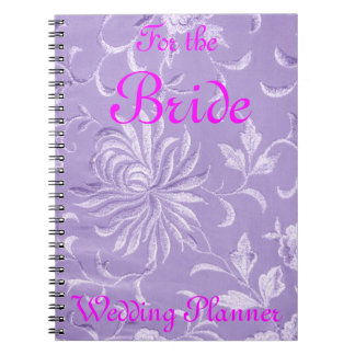 Carnet Planificateur de mariage damassé de lavande