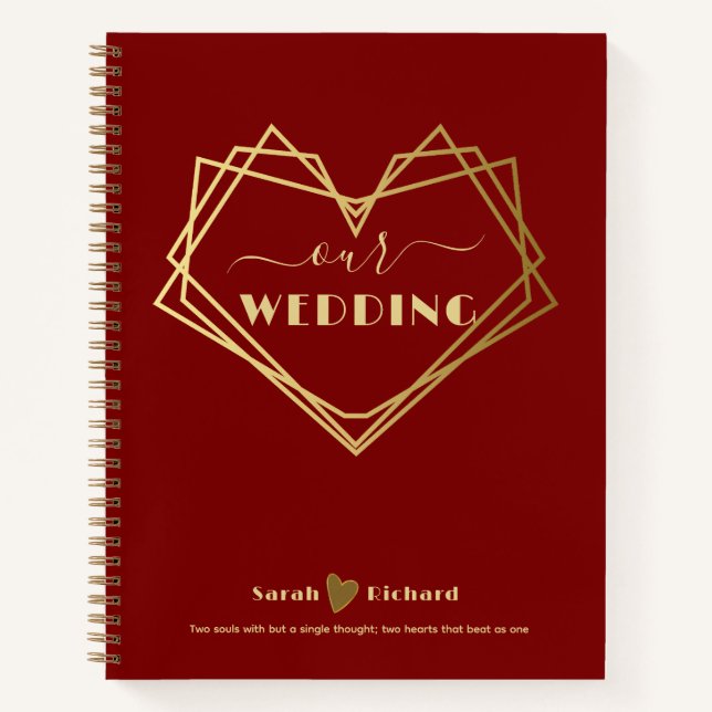 Carnet Planificateur de mariage personnalisé | Planificat (Devant)