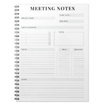 Planificateur de notes de réunion professionnelle 